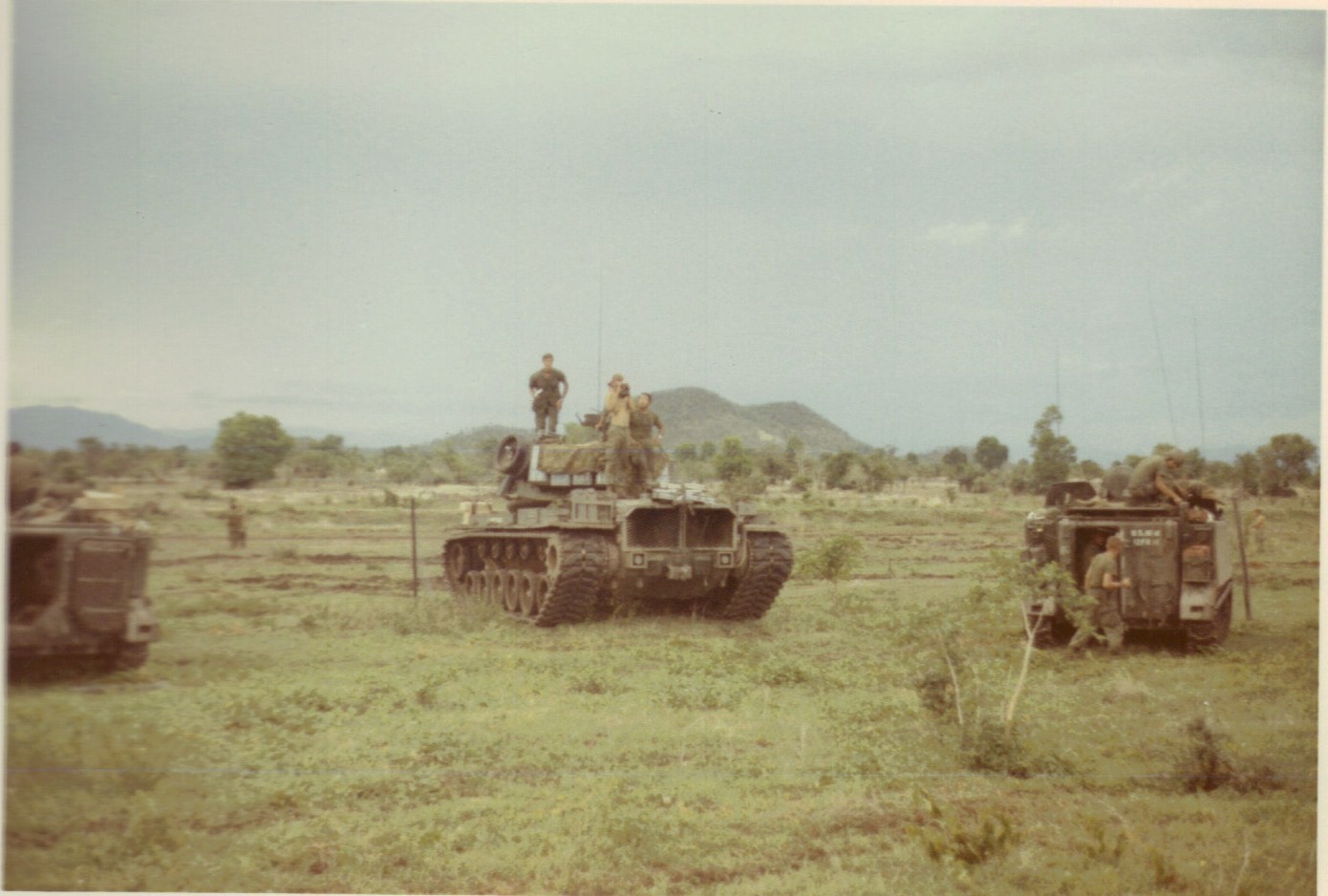 Setting up for night defense